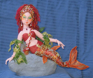 Minerva, the Princess Mermaid  Sewing Pattern - Cloth Doll Making