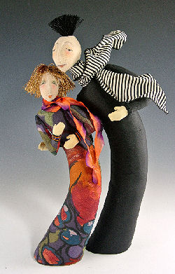 It's De-Lovely!  Art Cloth Doll Pattern for easy-to-make dolls stand 12" & 15" tall,