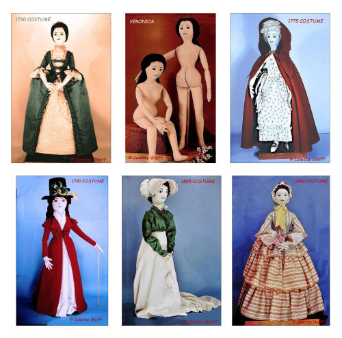 "VERONICA" SERIES A Cloth Doll and Costume Sewing Pattern Historic  Series 