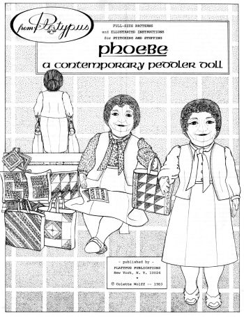 Cloth Doll Making Sewing Pattern of a Contemporary Pedlar Doll