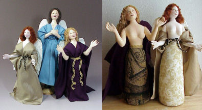 The pattern for this versatile 15" stump doll that can be made from either woven or knit fabric includes instructions for a "cloth over" technique that eliminates the center front facial seam. Arms are wired and two hand styles are included.