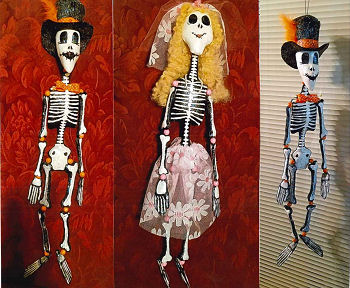 Mr and Mrs Bone-Dangles Cloth Doll Pattern by Jill Weber