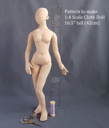 Woman Fashion Doll -16.5" Mannequin - Sewing Cloth Doll Pattern