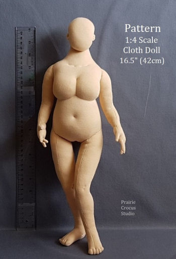 Plus Size Woman Fashion Doll -16.5" Mannequin Sewing Pattern 