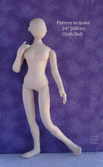 Woman Cloth Mannequin 24" (60cm) Cloth Doll Pattern