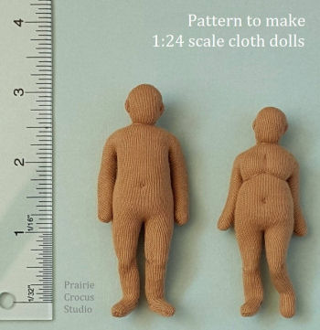 1:24 Scale - Tiny Mannequins Plus Size Man & Woman Cloth Dolls 