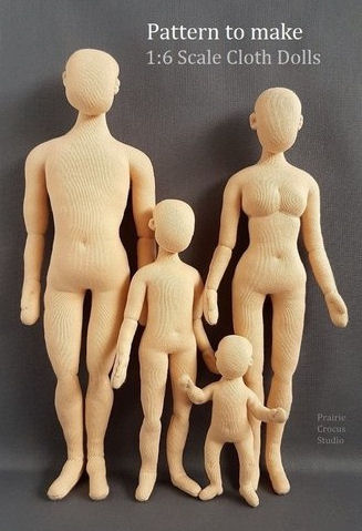 Mannequin - 1:6 Scale  Family Cloth Doll Mannequins Patterns