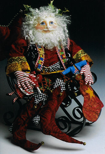 Very Merry Santa Cloth Doll Sewing Pattern