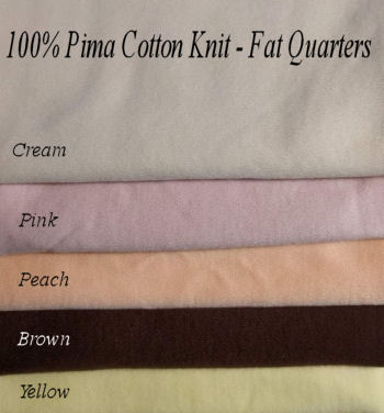 100% Pima Cotton Knit - Fat Quarters