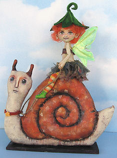 Fairy and Snail - Doll and Snail Sewing Pattern - Fabric
