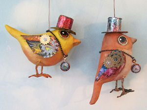 Steampunk Wrens  - Doll Making Pattern and Instructions