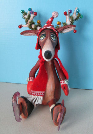 Skating Reindeer  - Doll Making Pattern and Instructions
