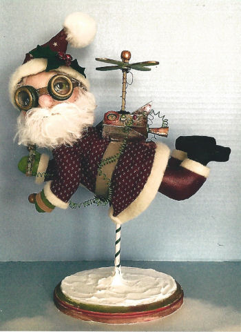 Jet Pack Santa - Steampunk Santa Doll Cloth Doll Pattern by Susan Barmore