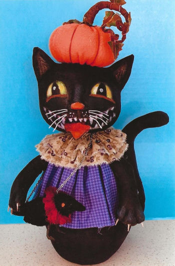 Cat with Crow Purse  -  Cloth Doll Pattern