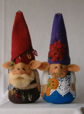 A Gnome for All Seasons - make 14 different 7” felt gnome dolls
