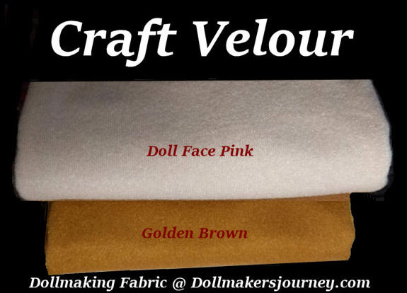 Craft Velour Doll Skin and Doll Making Fabric - Great for  Doll Bodies. - Chamois and Doll Face Pink