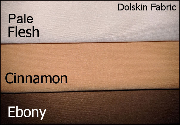 Dolskin- Original Fabric from... James Thompson & Co Inc , Doll Skin and Body Fabric, Flesh, Ebony Cinnamon