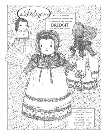 BRIDGIT - An American country-girl doll - Vintage Cloth Doll Pattern Sewing Pattern