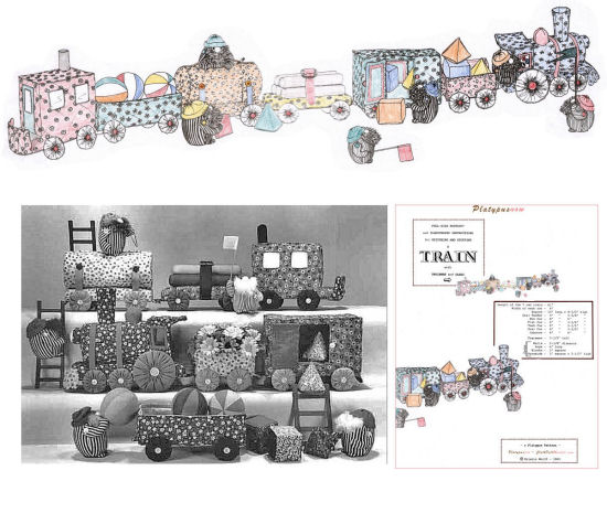 61" Long Cloth Train Sewing Pattern