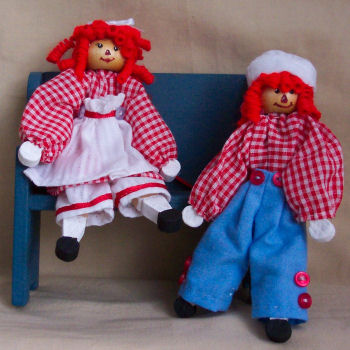 Mini Clothespin Anne & Andrew Clothespin Dolls