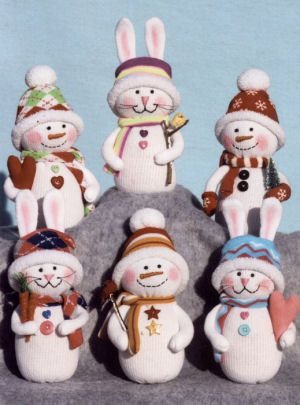 Sock it to Winter Snowmen and Snow Bunnies 