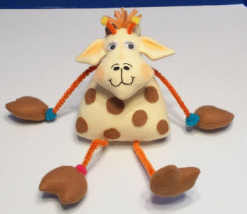 Gerald Giraffe - A Bent Neck Giraffe Cloth Doll Pattern by Judi Ward