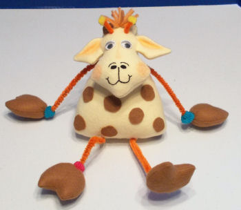 Gerald Giraffe - A Bent Neck Giraffe Cloth Doll Pattern by Judi Ward