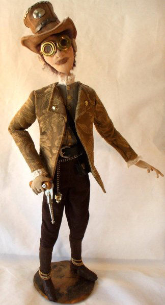 Pistol Pete Steampunk Cloth Doll Art Sewing Fabric Pattern