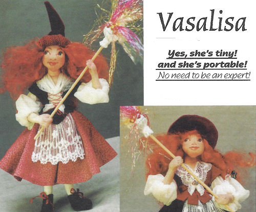  Vasalisa Cloth Doll Pattern  in 7&rdquo; and 5.5&rdquo; sizes