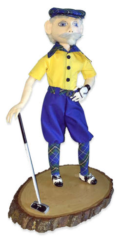 Mulligan, 17.5" Golfer Cloth Doll Making Sewing Pattern