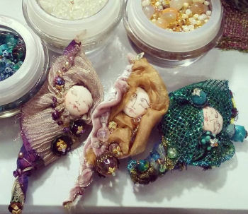 Fairy Sprout - This little fairy is so small (about 4" long) that she makes a big statement by using those treasured bits of things you've saved over the years.