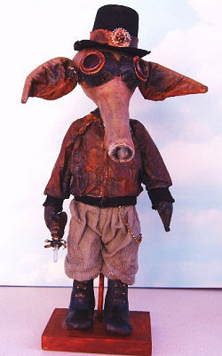 Steampunk Aardvark Cloth Doll Pattern