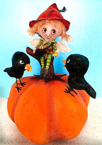 Fairy and Crows - Cloth Doll Pattern