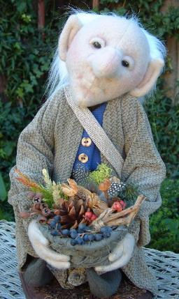 Gabriel the Gatherer Troll - Cloth Doll Pattern by Shelley Hawkey