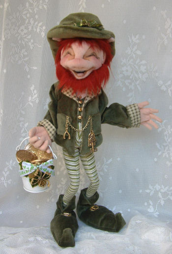 Dillon 14” free-standing Leprechaun - Cloth Doll Pattern by Shelley Hawkey